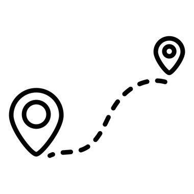 güzergah haritası simge çizgisi biçimi