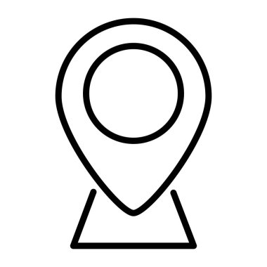 gps konum simgesi çizgi biçimi