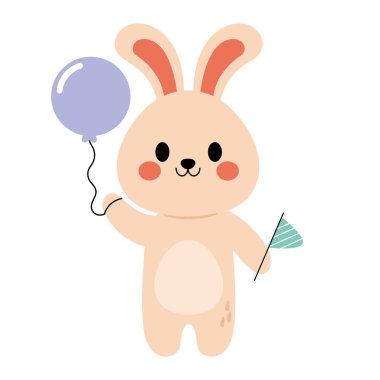 Tavşan hayvan doğum günü partisi