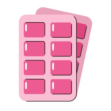 sakız şeker bloknotları izole edilmiş simge