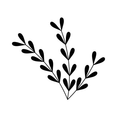 Çiçek dalı simgesini izole eder