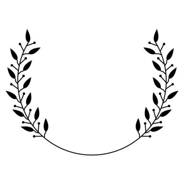 Çiçeksel çerçeve simgesi izole edilmiş