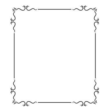 Zarif kare biçim izole edilmiş simge