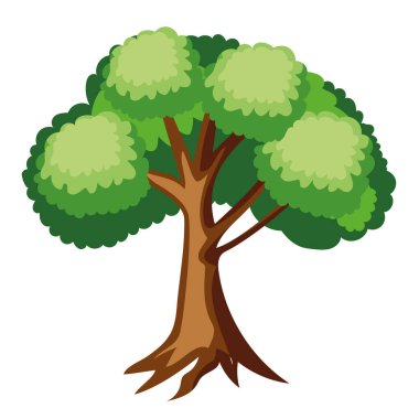 Karaağaç bitkisi ikonu izole