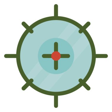 askeri hedef simgesi izole edilmiş