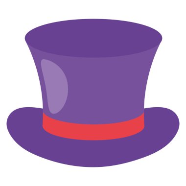 mor şapka izole edilmiş simge