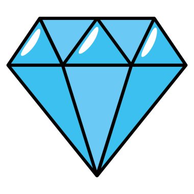 Parlak mavi elmas vektör tasarımı