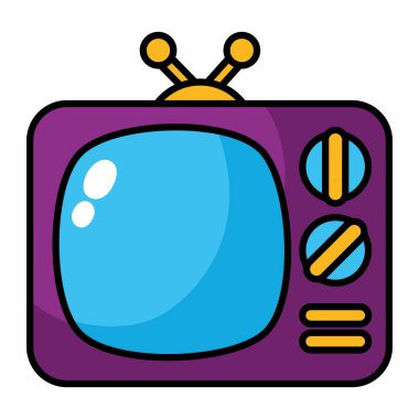 Antika televizyon izole tasarımı