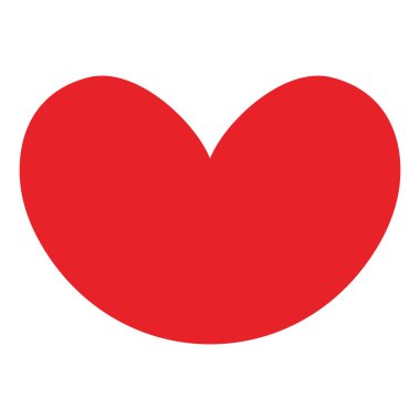 Kalın kırmızı kalp vektörü