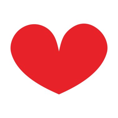 Asgari kırmızı kalp çizgisi vektörü