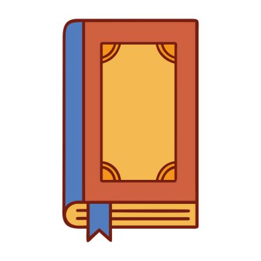 Dekoratif elementler izole edilmiş vektör illüstrasyonlu zarif kitap kapağı