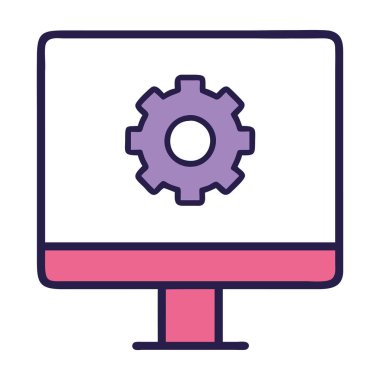 Dijital pazarlama otomasyonu ve ayarları izole edilmiş vektör illüstrasyonu