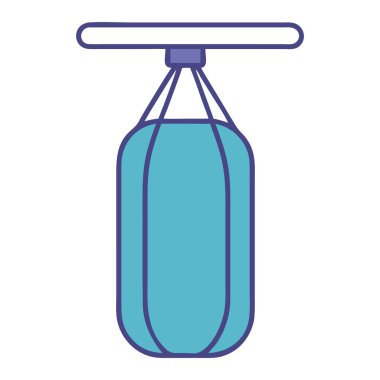 Boks ve fitness eğitimi için kum torbası izole vektör illüstrasyonu