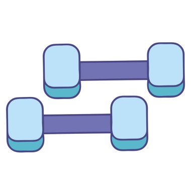 Dayanıklılık ve kas eğitimi için izole vektör illüstrasyonu ayarlandı