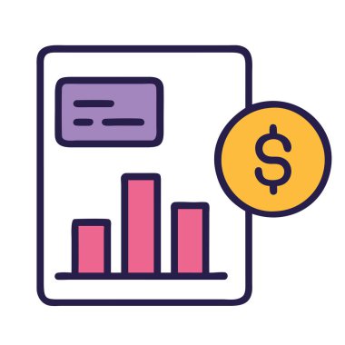 Finansal büyüme ve yatırım analizi kavramı izole edilmiş vektör çizimi