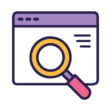 SEO stratejisi ve arama motoru optimizasyonu kavramı izole edilmiş vektör çizimi