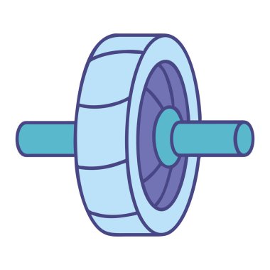 Çekirdeğin izole vektör illüstrasyonunu güçlendirmesi için Ab paten fitness ekipmanı