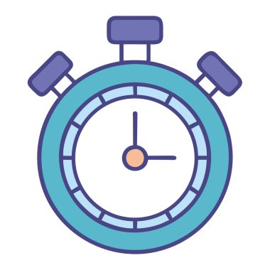 İzole edilmiş vektör illüstrasyonu spor zamanlaması ve eğitimi için kronometre