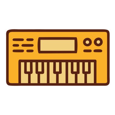 Mini klavye müzik enstrümanı çizimi