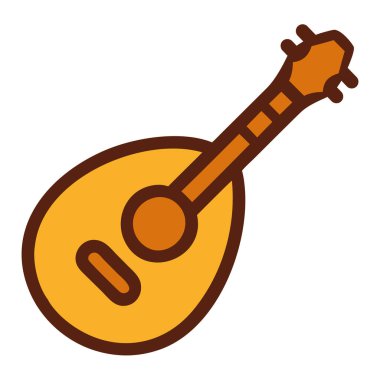 Mandolin müzik enstrümanı çizim vektörü