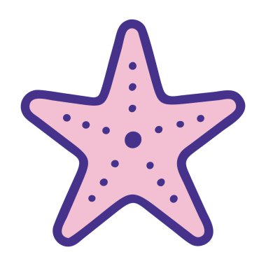 Deniz yıldızı yaşam ikonu çizimi