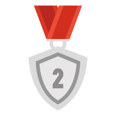 İkinci sıradaki kalkan simgesi illüstrasyonu