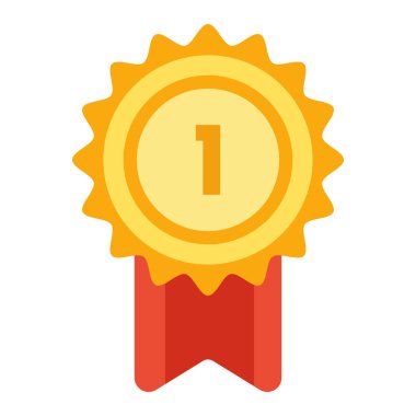 Birincilik kurdele ikonu çizimi