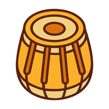 Tabla davul müzik enstrümanı illüstrasyonu