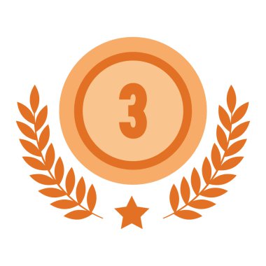 Üçüncü sıradaki defne simgesi illüstrasyonu