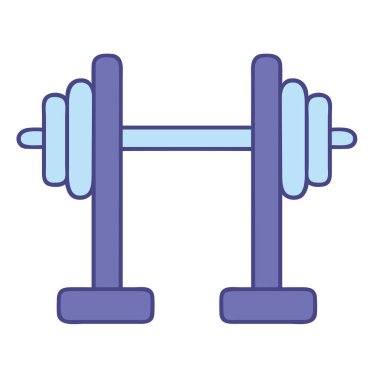 Halter ve güç eğitimi için halter izole edilmiş vektör illüstrasyonu