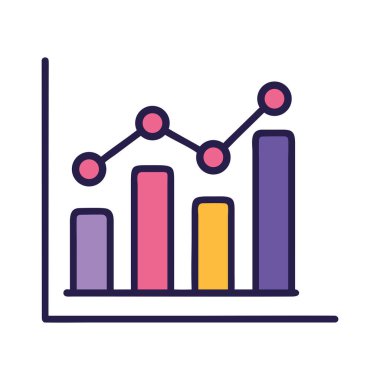 Veri analizi ve iş zekası izole edilmiş vektör çizimi