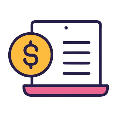 Finansal analiz ile içerik pazarlama stratejisi izole edilmiş vektör çizimi