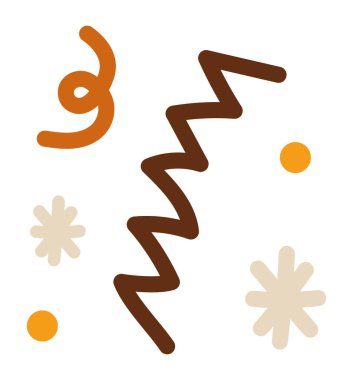 Soyut çizgiler çizgili karalama elementleri dinamik bir sanatsal akış yaratıyor