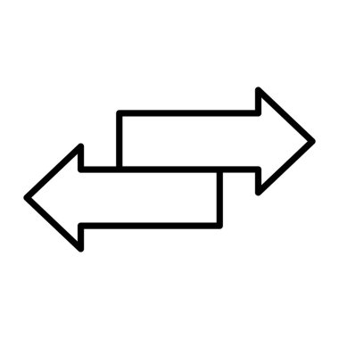 Yön için çift uçlu ok simgesi