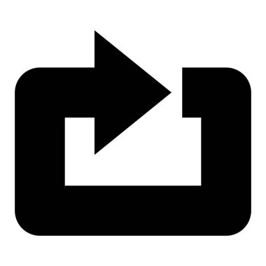 Ok eğimli kare kalın yön minimalist navigasyon