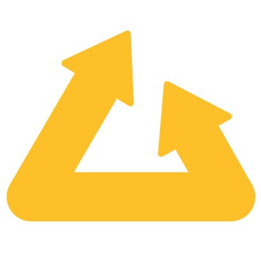 Güzergâh varyasyonu için çift uçlu ok üçgeni yolu simgesi