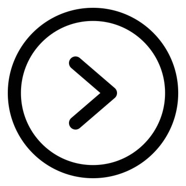 Daire şeklinde ok ileri kalın modern navigasyon