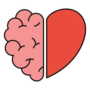 Beyin ve kalp, duygusal dengeyi sembolize eder.