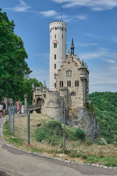 Κάστρο Του Λιχτενστάιν Στη Βάδη Βυρτεμβέργη Γερμανία — Φωτογραφία Αρχείου