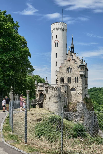 Slottet Lichtenstein Baden Wrttemberg Tyskland — Stockfoto