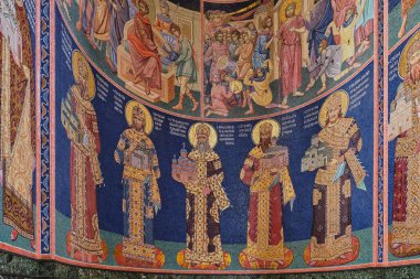 Sırbistan 'ın Oplenac kentindeki Aziz George Kilisesi' nin İçi