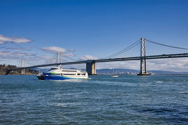 Мост Бей Между Оклендом Сан Франциско Калифорния Сша Лицензионные Стоковые Изображения