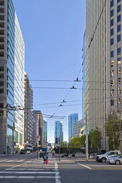 サンフランシスコの金融街のスカイライン 新しいと近代的な高層ビル カリフォルニア州 アメリカ — ストック写真