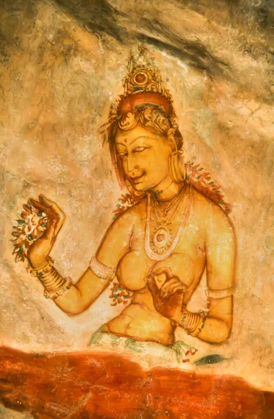 Sigiriya Frescoes Dambulla Sri Lanka — Stock Photo, Image