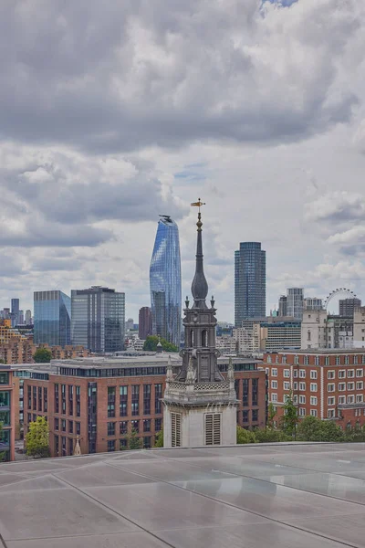 Panoramautsikt Över London Stad Med Vacker Klar Himmel — Stockfoto