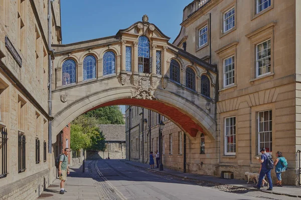 Puente Suspiros Universidad Oxford Reino Unido Verano Imágenes de stock libres de derechos