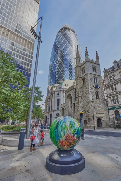 Gherkinova Budova Londýně Budova Byla Oceněna Royal Institute British Architects — Stock fotografie