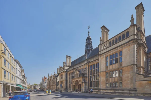 Oxford Üniversitesi Kampüsündeki Tarihi Bir Binanın Cephesi Ngiltere — Stok fotoğraf