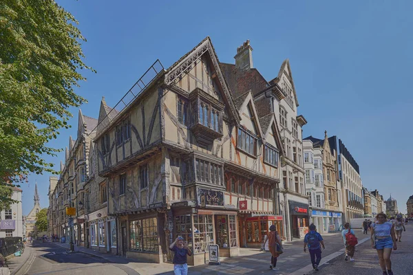 Старый Деревянный Дом Святым Михаилом Северных Ворот Оксфорд Англия — стоковое фото