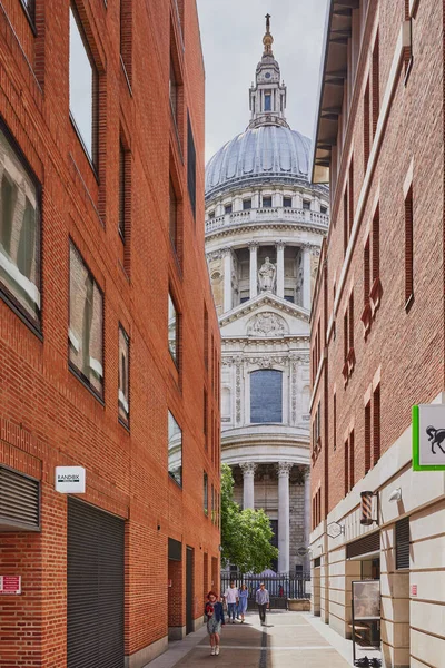 Pauls Katedrali Londra Ngiltere Deki Paternoster Meydanı Ndan Izleniyor — Stok fotoğraf